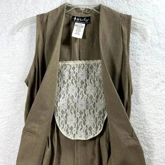 All That Jazz Vintage Womens Top/Jacket Pant Suit size 9/10 Minimalist - Picture 5 of 16